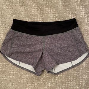 Lululemon Speed Up mid-rise short 4” heather gray